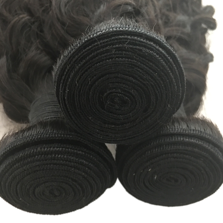 Real Virgin Human Hair Extensions Curly Weave Peruvian Hair Weaving     LM126